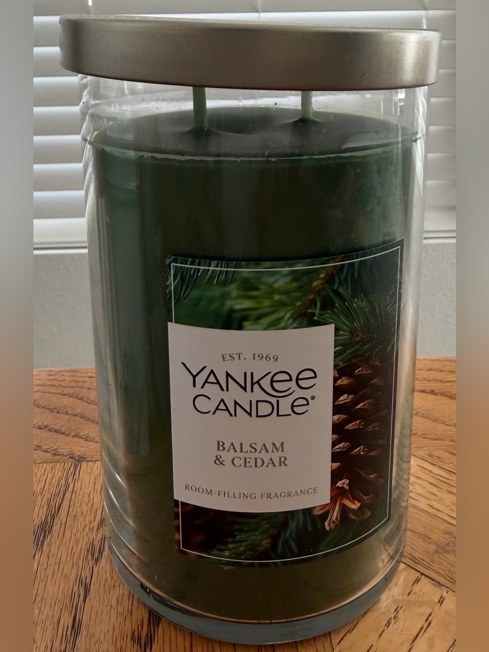 Yankee Candle Green Balsam & Cedar Three-Wick Jar